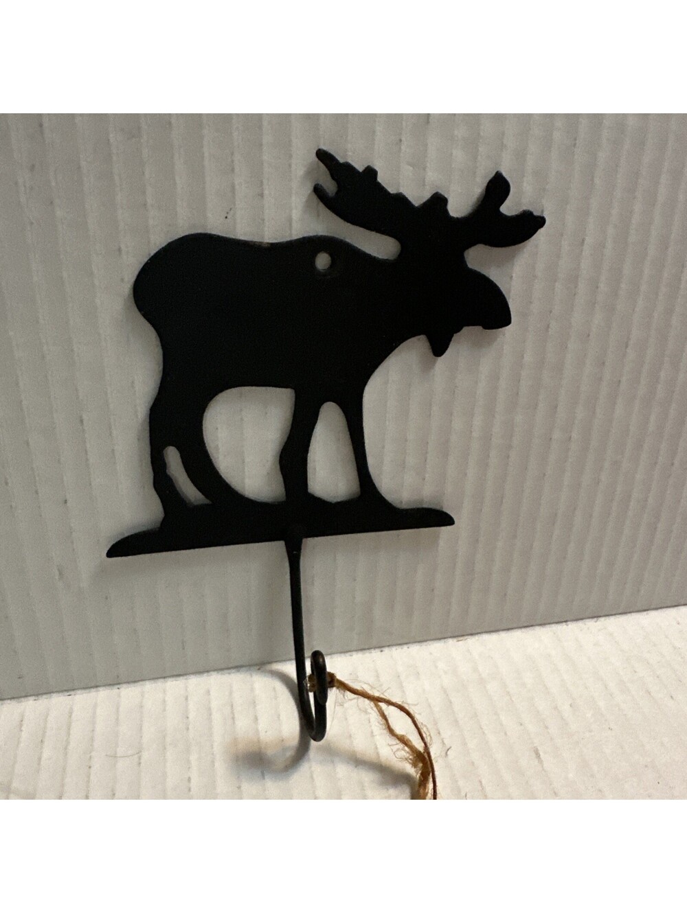Cast Iron Bull MOOSE Head Wall Hook - Coat Hat Keys Robe Rustic Home Cabin Decor